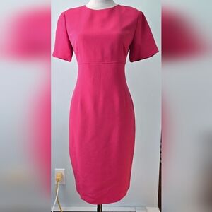 Talbots classic suit dress hot pink pure 100% silk sz 6P cross listed in jackets